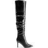 DREAM PAIRS Women’s High Heels Over The Knee Boots Thigh High Pointed Toe Stiletto Long Fall Sexy Boots(Black-pu)