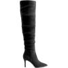 DREAM PAIRS Women’s High Heels Over The Knee Boots Thigh High Pointed Toe Stiletto Long Fall Sexy Boots(Black-suede)