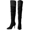 DREAM PAIRS Women’s High Heels Over The Knee Boots Thigh High Pointed Toe Stiletto Long Fall Sexy Boots(Black-suede)