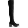 DREAM PAIRS Women’s Knee High Boots, Platform Over The Knee High Chunky Heel Fashion Boots for Women(Black-suede)
