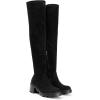 DREAM PAIRS Women’s Knee High Boots, Platform Over The Knee High Chunky Heel Fashion Boots for Women(Black-suede)