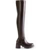 DREAM PAIRS Women’s Knee High Boots, Platform Over The Knee High Chunky Heel Fashion Boots for Women(Brown-pu)