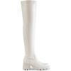 DREAM PAIRS Women’s Knee High Boots, Platform Over The Knee High Chunky Heel Fashion Boots for Women(White-pu)