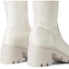 DREAM PAIRS Women’s Knee High Boots, Platform Over The Knee High Chunky Heel Fashion Boots for Women(White-pu)