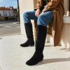 DREAM PAIRS Women’s Knee High Pull On Fall Weather Winter Boots(Black)