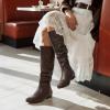 DREAM PAIRS Women’s Knee High Pull On Fall Weather Winter Boots(Brown)