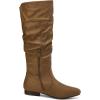 DREAM PAIRS Women’s Knee High Pull On Fall Weather Winter Boots(Camel)