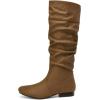 DREAM PAIRS Women’s Knee High Pull On Fall Weather Winter Boots(Camel)