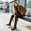 DREAM PAIRS Women’s Knee High Pull On Fall Weather Winter Boots(Taupe)