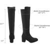DREAM PAIRS Women’s Knee High Stretchy Fashion Boots(Black)