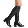 DREAM PAIRS Women’s Knee High Stretchy Fashion Boots(Black-pu)