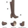 DREAM PAIRS Women’s Knee High Stretchy Fashion Boots(Khaki)
