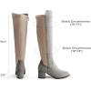 DREAM PAIRS Women’s Knee High Stretchy Fashion Boots(Light/Grey)