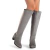 DREAM PAIRS Women’s Knee High Stretchy Fashion Boots(Light/Grey)