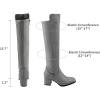 DREAM PAIRS Women’s Knee High Stretchy Fashion Boots(Light/Grey)