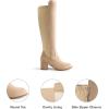 DREAM PAIRS Women’s Knee High Stretchy Fashion Boots(Nude-suede)