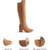 DREAM PAIRS Women’s Knee High Stretchy Fashion Boots(Tan-suede)