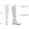 DREAM PAIRS Women’s Knee High Stretchy Fashion Boots(White)