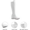 DREAM PAIRS Women’s Knee High Stretchy Fashion Boots(White)