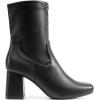 DREAM PAIRS Women’s Mid Calf Gogo Boots Low Block Heel Square Toe Ankle Boot with Zipper for Party Cosplay Dance(Black)