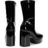 DREAM PAIRS Women’s Mid Calf Gogo Boots Platform High Chunky Block Heel Square Toe Ankle Boots(Black-pat)