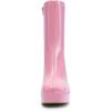 DREAM PAIRS Women’s Mid Calf Gogo Boots Platform High Chunky Block Heel Square Toe Ankle Boots(Pink)