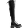 DREAM PAIRS Women’s Platform Over The Knee Boots Lug Sole Round Toe Thigh High Long Chunky Block Heels Fall Boots(Black-pu)