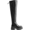 DREAM PAIRS Women’s Platform Over The Knee Boots Lug Sole Round Toe Thigh High Long Chunky Block Heels Fall Boots(Black-pu/Suede)
