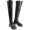 DREAM PAIRS Women’s Platform Over The Knee Boots Lug Sole Round Toe Thigh High Long Chunky Block Heels Fall Boots(Black-pu/Suede)