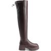 DREAM PAIRS Women’s Platform Over The Knee Boots Lug Sole Round Toe Thigh High Long Chunky Block Heels Fall Boots(Brown-pu)