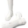 DREAM PAIRS Women’s Platform Over The Knee Boots Lug Sole Round Toe Thigh High Long Chunky Block Heels Fall Boots(White-pu)