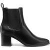 DREAM PAIRS Women’s Retro Elastic Chelsea Ankle Boots Fashion Low Chunky Block Heel Pointed Toe Fall Heeled Booties Shoes(Black-pu)