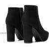 DREAM PAIRS Women’s Stomp High Heel Ankle Boots(Black)
