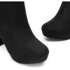 DREAM PAIRS Women’s Stomp High Heel Ankle Boots(Black)