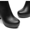 DREAM PAIRS Women’s Stomp High Heel Ankle Boots(Black/Pu)