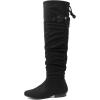 DREAM PAIRS Women’s Suede Over The Knee Thigh High Winter Boots(Black-p)