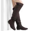 DREAM PAIRS Women’s Suede Over The Knee Thigh High Winter Boots(Brown)