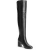 DREAM PAIRS Women’s Thigh High Block Heel Over The Knee Boots(Black-pu)