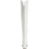 DREAM PAIRS Women’s Thigh High Block Heel Over The Knee Boots(White-pu)