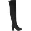 DREAM PAIRS Women’s Thigh High Over The Knee Fashion Boots Block Mid Heel Long Sexy Faux Fur Boots(Black)