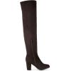 DREAM PAIRS Women’s Thigh High Over The Knee Fashion Boots Block Mid Heel Long Sexy Faux Fur Boots(Brown)