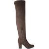 DREAM PAIRS Women’s Thigh High Over The Knee Fashion Boots Block Mid Heel Long Sexy Faux Fur Boots(Khaki)
