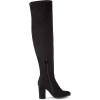 DREAM PAIRS Women’s Thigh High Over The Knee Fashion Boots Block Mid Heel Long Sexy Faux Fur Boots(Shoo-black)