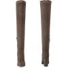 DREAM PAIRS Women’s Thigh High Over The Knee Fashion Boots Block Mid Heel Long Sexy Faux Fur Boots(Shoo-khaki)