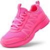 DREAM PAIRS Boys Girls Shoes Kids DuraPlay Tennis Footwear Non Slip Athletic Running Walking Lightweight Lace Up Sneakers for Little/Big Kid(Hot Pink)