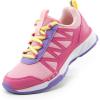 DREAM PAIRS Boys Girls Shoes Kids DuraPlay Tennis Footwear Non Slip Athletic Running Walking Lightweight Lace Up Sneakers for Little/Big Kid(Pink/Hot Pink)