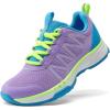 DREAM PAIRS Boys Girls Shoes Kids DuraPlay Tennis Footwear Non Slip Athletic Running Walking Lightweight Lace Up Sneakers for Little/Big Kid(Purple/Blue)