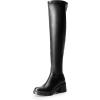 DREAM PAIRS Women’s Knee High Boots, Platform Over The Knee High Chunky Heel Fashion Boots for Women(Black-pu)