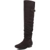 DREAM PAIRS Women’s Suede Over The Knee Thigh High Winter Boots(Brown)