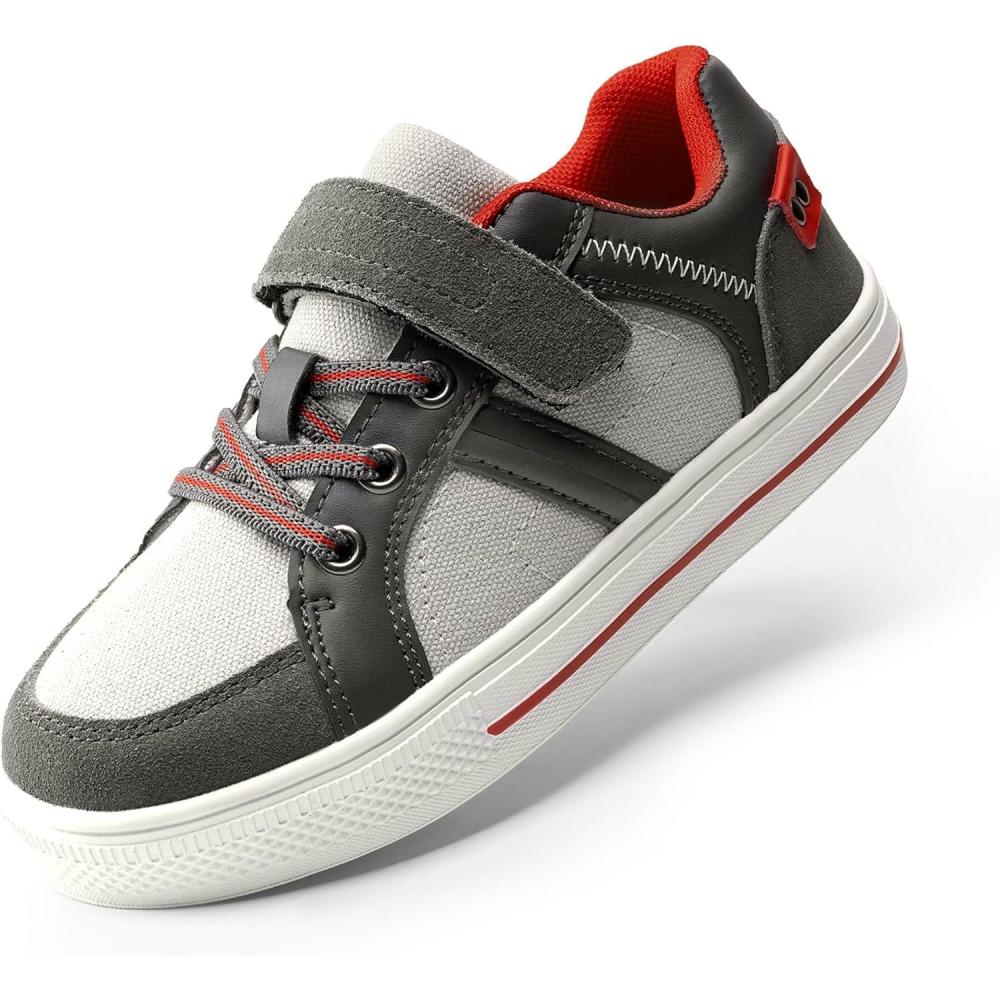 imageDREAM PAIRS Kid Sneakers Girls Boys School Loafers Shoes LilLegends TimberTotGreyred
